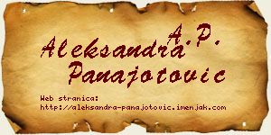 Aleksandra Panajotović vizit kartica